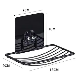 Bad Edelstahlseife, Einschichtabfluss, Wandsuspension, leichtes Luxusregal, kein Schlag, keine Nägel, 1PC 8 Hauptverkäufe rostfreie Wandseife - №3