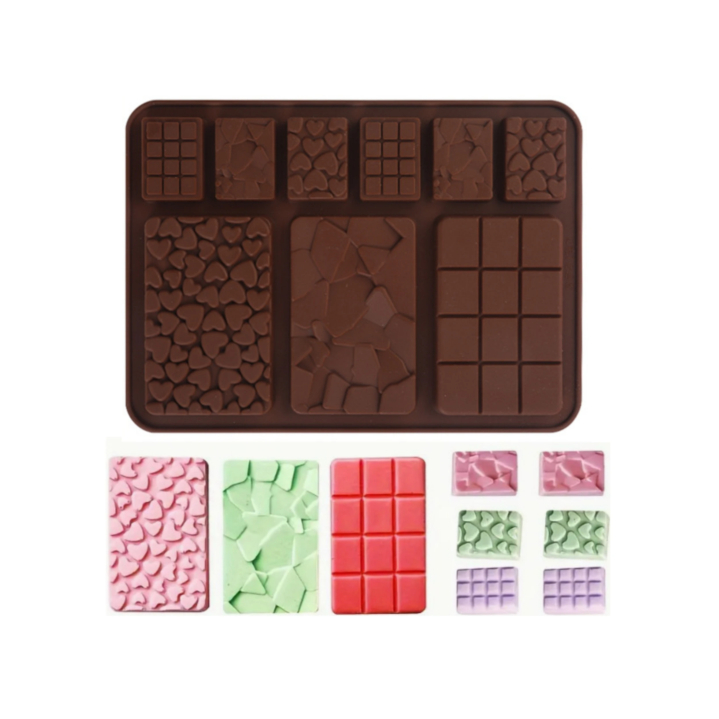

3D Handmade Silicone Mold Chocolate Mold Fondant Molds Diy Candy Bar Mould Cake Decoration Tools Kitchen Baking Accessories