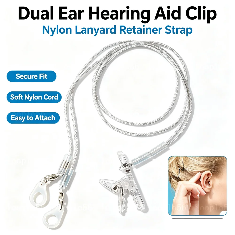 Hearing Aid Anti-Lost Lanyard Amplifier Safety Behind The Ear Aids Accessories For BTE Clip Clamp Rope Protector Holder