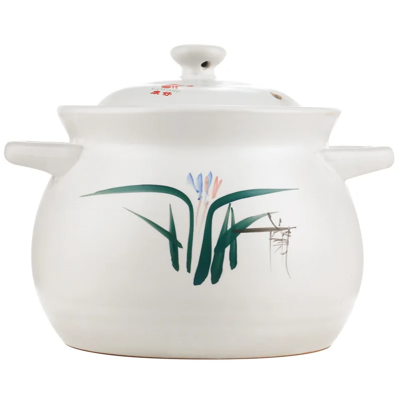 

Ceramic casserole stew pot Household stew pot Large capacity soup pot Congee pot directly fired on open fire