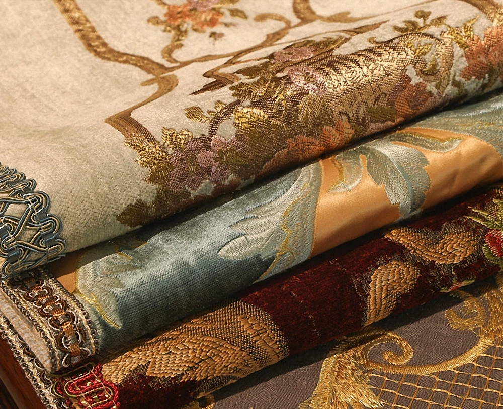 High-end Luxury Jacquard Table Runner European High Density Embroidery Chenille Tablecloth Elegant Floral Wedding Table Cover