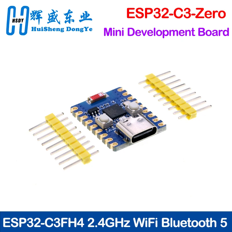 1-5PCS ESP32-C3-Zero ESP32-C3 Mini Development Board Based on ESP32-C3FH4 2.4GHz WiFi Bluetooth 5 built-in 4MB Flash USB Type-C