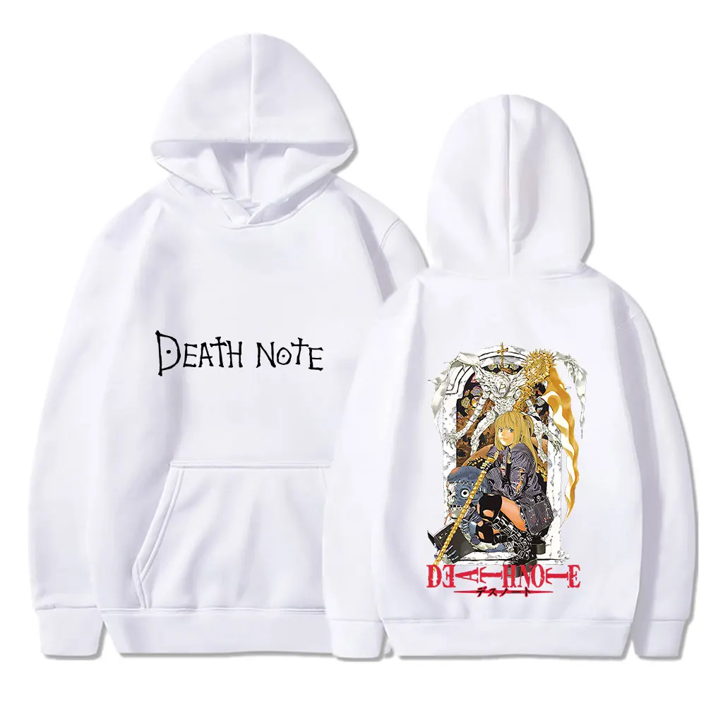 Anime Death Note Hoodie Hip Hop Misa Print Hooded Sweatshirts Men Women Manga Unisex Oversize Harajuku Cool Streetwear Pullover