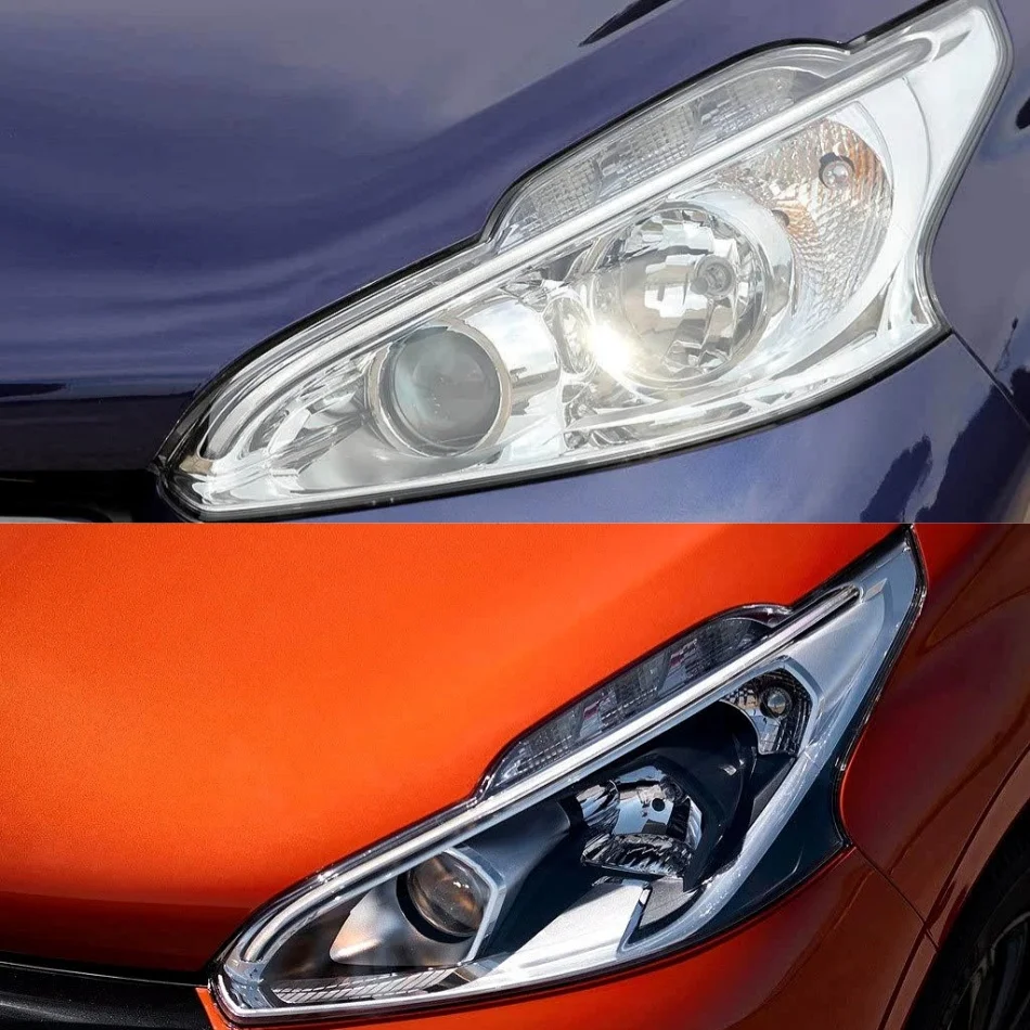 For Peugeot 208 2012 2013 2014 2015 2016 2017 2018 Accessory Cars Headlight Glass Replace The Original Lampshade