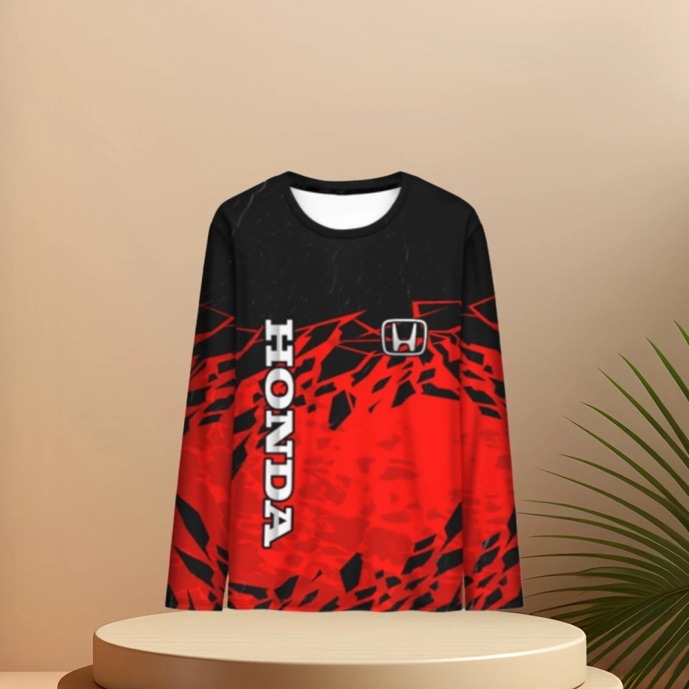 

Honda's New Long Sleeved Off-Road Motorcycle Riding Suit Summer Men's Breathable Quick Drying Sun Protection Round Neck T-Shirt