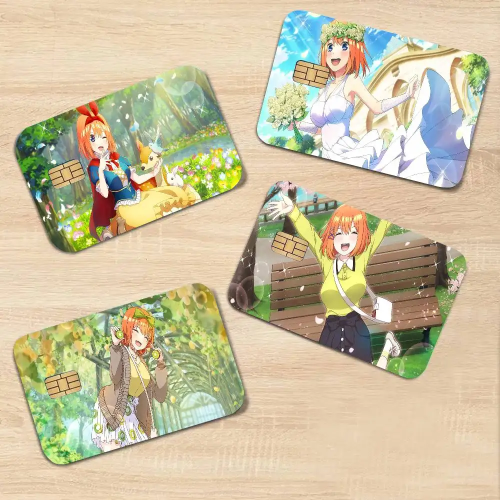 Nakano Yotsuba Animation Card Sticker Cartoon Art Credit Card Skin Anti Scratch Bank Debit Card Decal