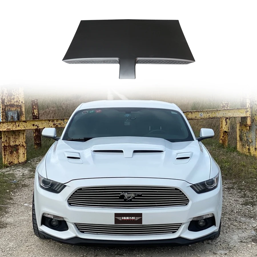 Hood Scoop For Ford Mustang GT EcoBoost V6 2015 2016 2017 2.3T 5.0 PP Material Unpainted Car External Accessories Body Kit