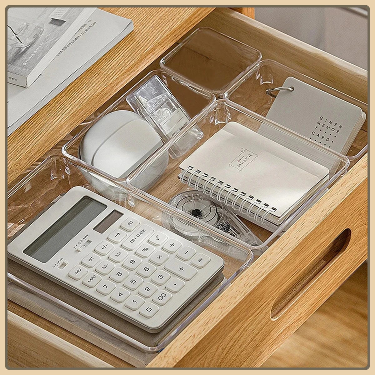 

Набор органайзеров для ящиков стола, пластиковый органайзер для хранения косметики в ванной комнате, прозрачный ящик для хранения, органайзер для ящика