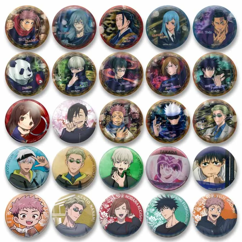 Anime Jujutu Kaisen Jewelry Badge Cute Cartoon Figure Lapel Pins DIY Bag Clothes Brooch Accessories XMAS Gifts for Friends Kids