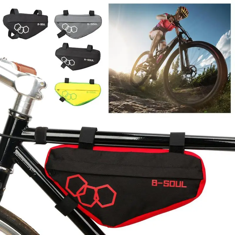 B-SOUL Bike Triangle Bag Waterproof Mountain Bicycle Frame Bag Front Tube Frame Cycling Bag Pouch Holder Bycicle Accessories