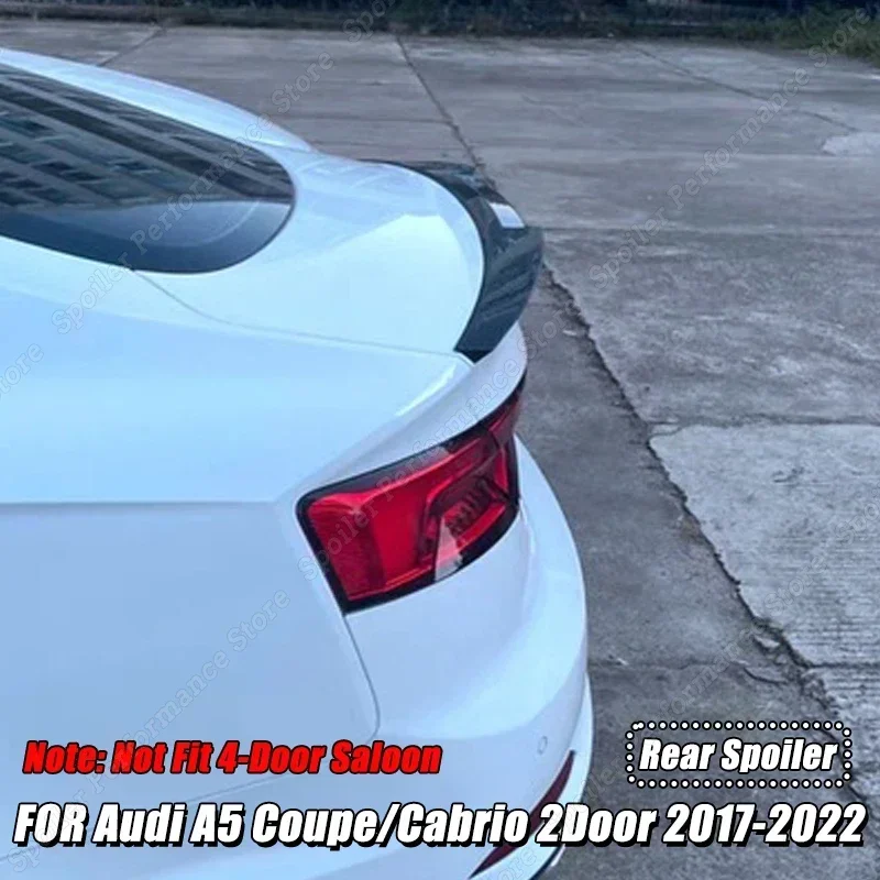 

M4 Style For Audi A5 Coupe/Cabrio 2Door 2017-2022 Rear Roof Spoiler Body Kit Tuning Gloss Black Car Tail Wing Decoration Strips
