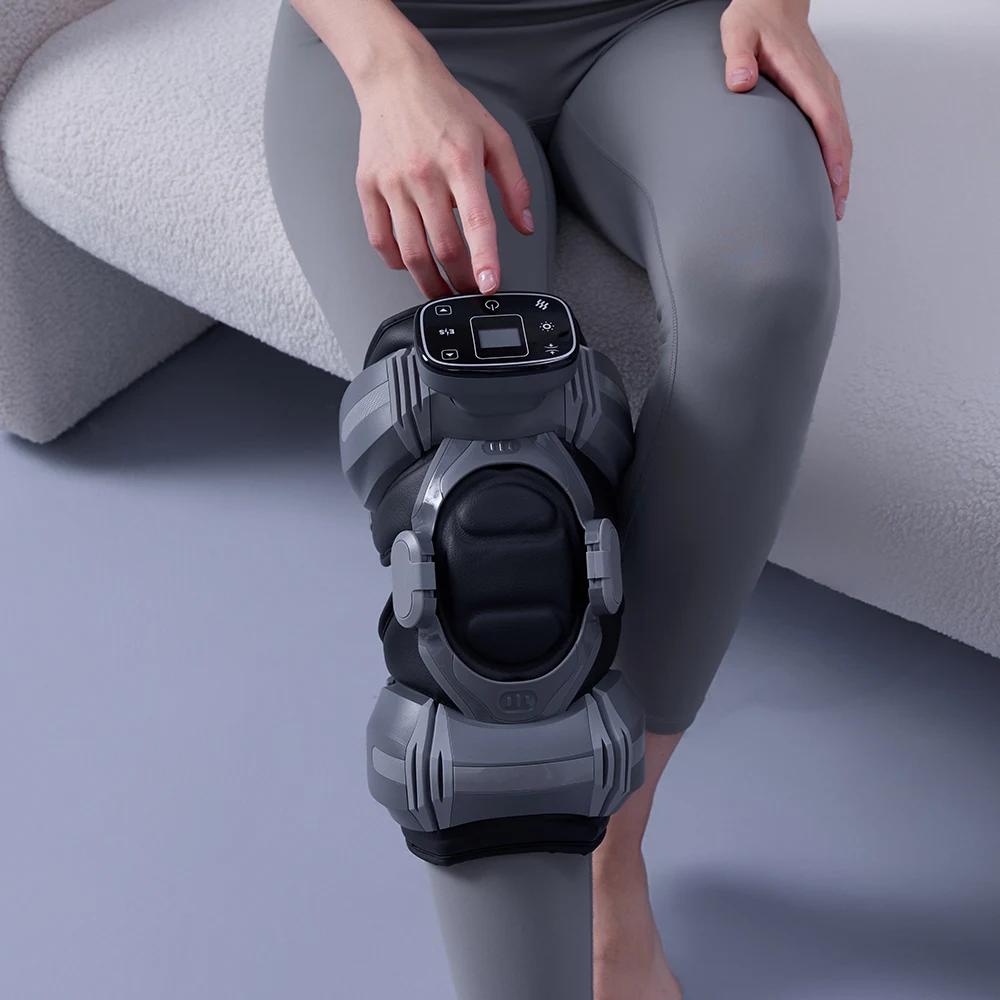 Portable Heating Wireless Touch Panel Knee Support Massager with 2500mAh Battery for Elderly Joint Comfort Circulation