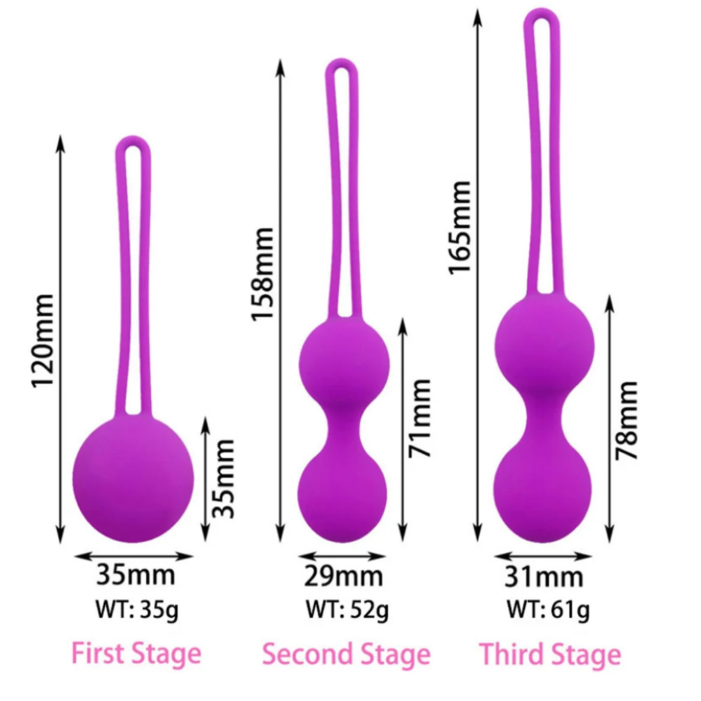 เครื่องสั่นลูกบอล Kegel แบบกระชับลูกบอลช่องคลอดของเล่นฝึกกล้ามเนื้อช่องคลอดสำหรับผู้ใหญ่ Bolas chinas เซ็กซ์ทอย