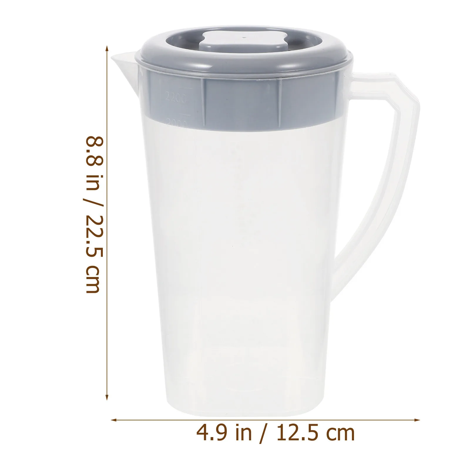 Premium Heavy Duty Water Pitcher with Lid Ergonomic Handle for Cold Drinks Iced Tea Lemonade Juice Beverage Serving Kitchen Home