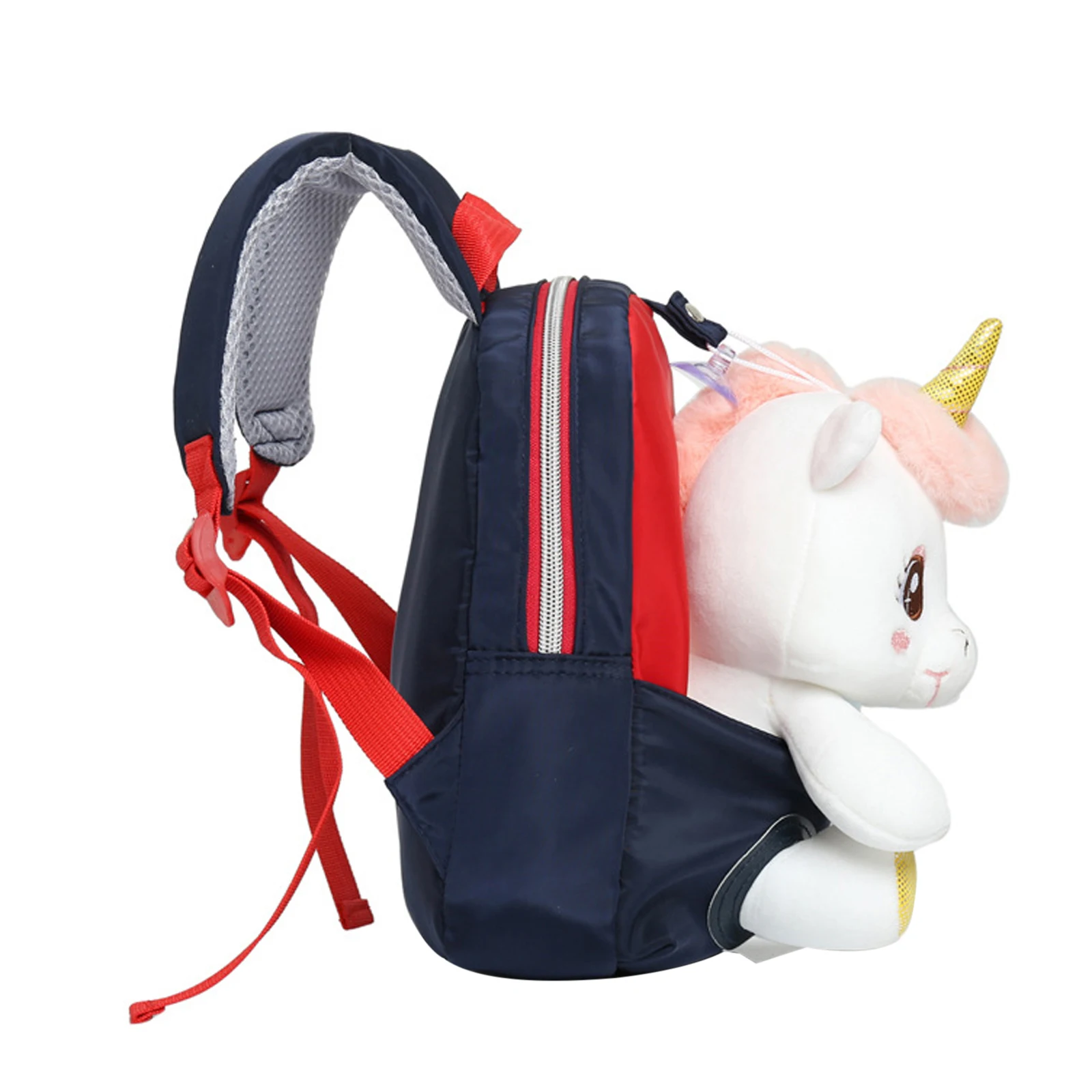 2021 New Kid Cartoon Plush Unicorn Backpack  3D Doll Student Rucksack Kindergarten Small School Bag for Boys Girls