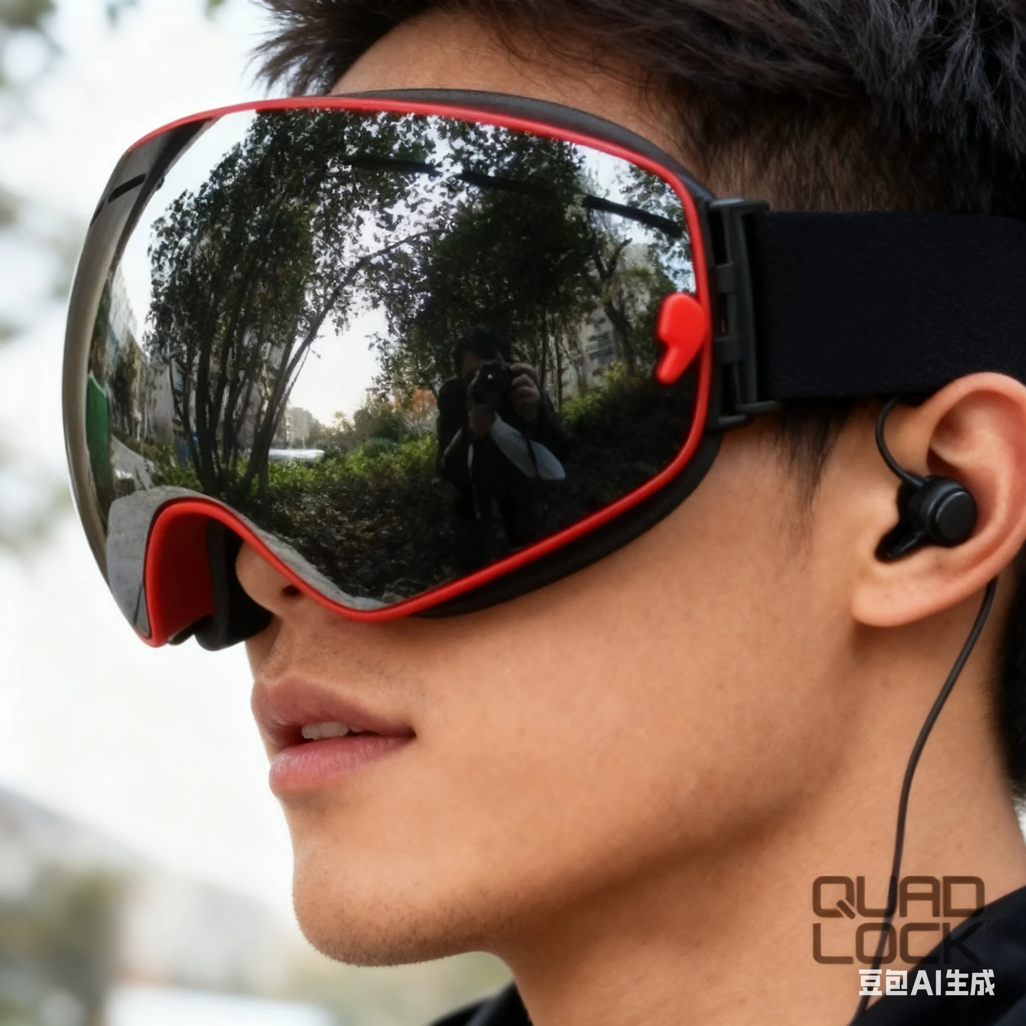 

QUAD LOCK double layer anti-fog ski goggles .Fully coated ski mountaineering protective eyewear