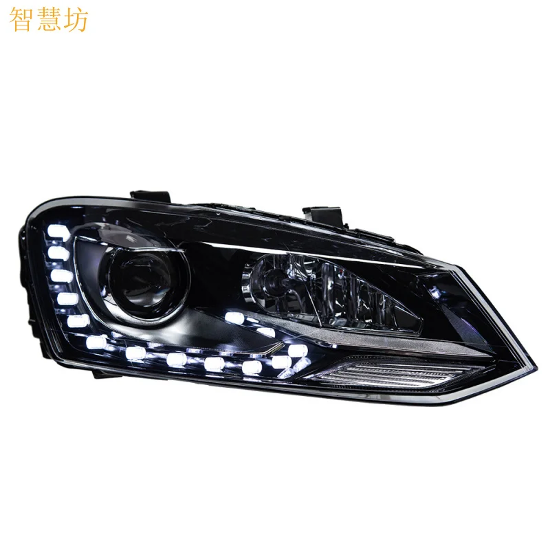 Suitable for Volkswagen Polo Headlight Assembly Modification GTI Xenon Lamp R20 Tear Eye Daytime Running Light LED Headlight