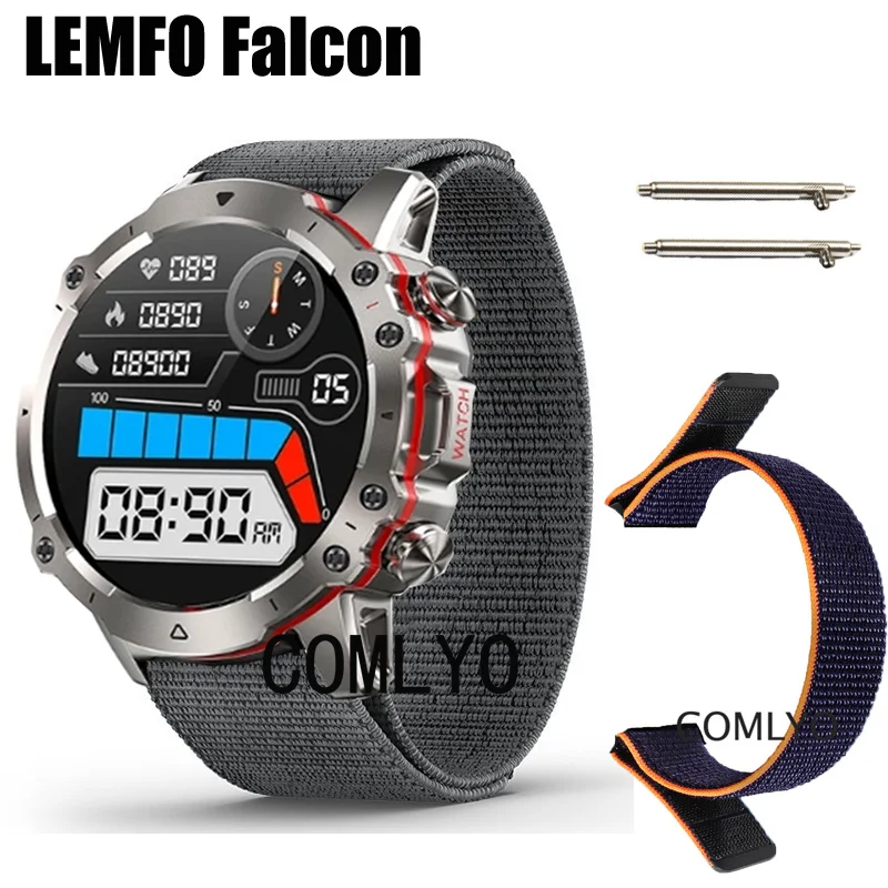 Watchband for LEMFO Falcon Smart Watch Band Strap Hook&Look Nylon Belt