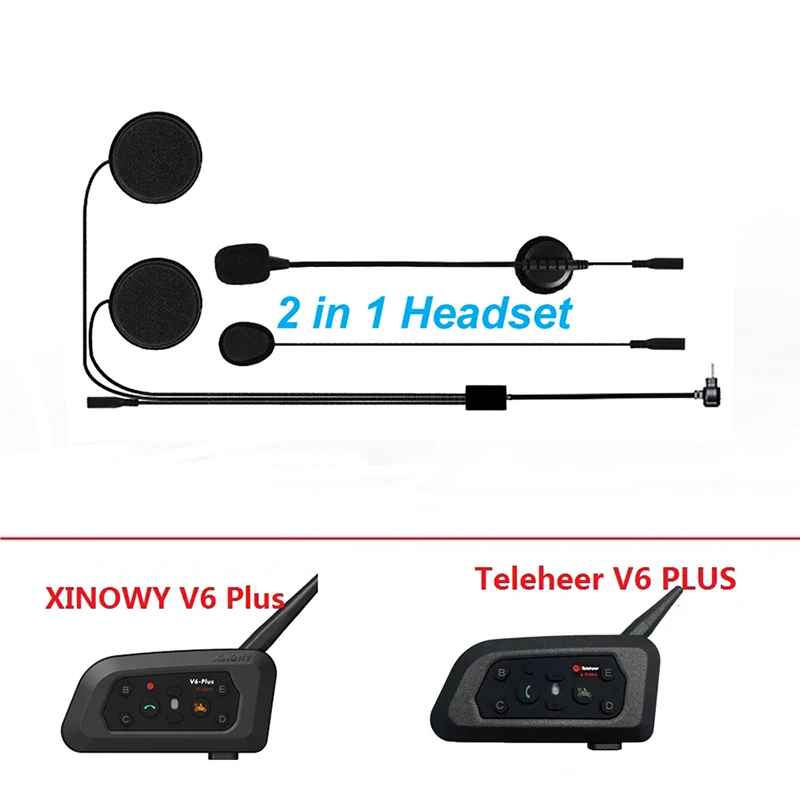 Type-C Earphone Speaker Accessories Dual Mic Only For Teleheer V6 Plus XINOWY V6 Plus Motorcycle Helmet Bluetooth Intercom