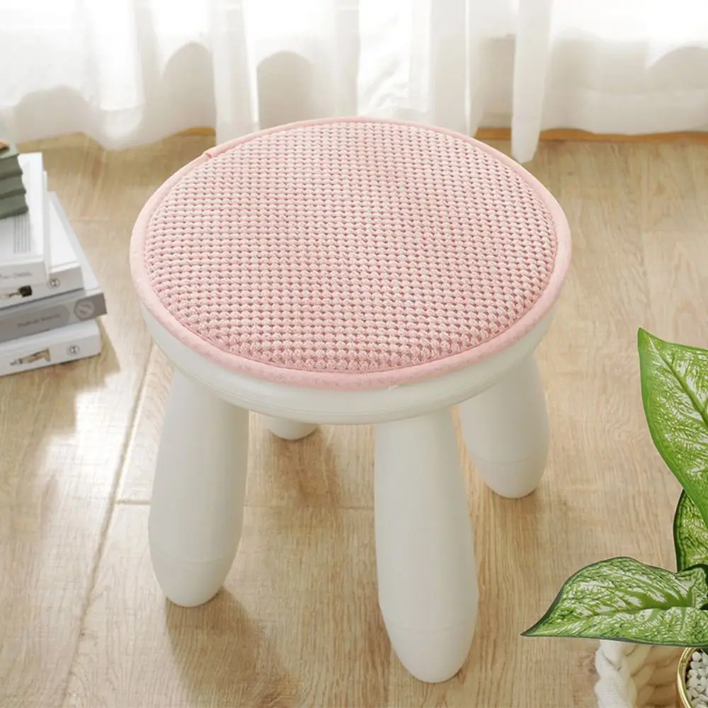 

Comfortable sponge Seat Pad Warm Solid Color Round Cushion Non-slip Soft Chair Cushion Winter