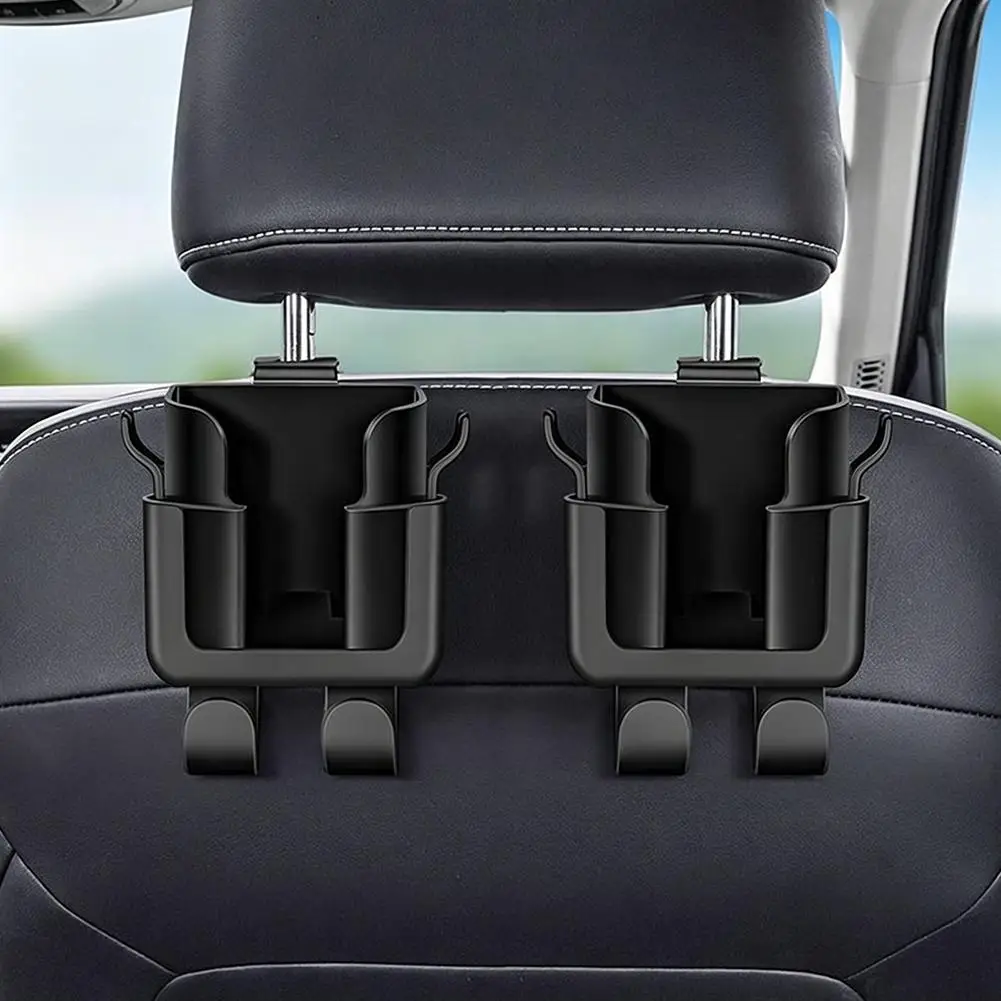 1/2 Stück Auto-Rücksitz-Aufbewahrungshaken mit Getränkehalter und Handyhalterung, Auto-Kopfstützen-Organizer für Getränke, Taschen, platzsparend – Detail 8