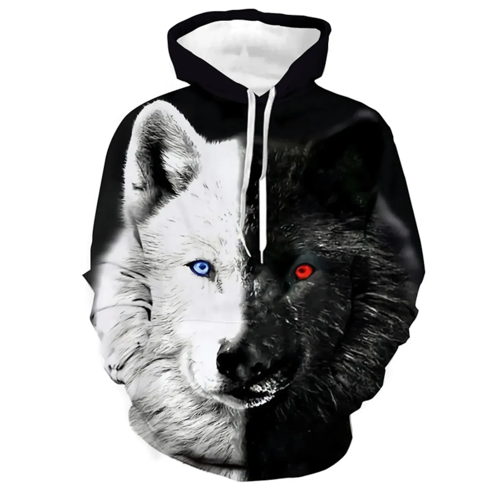 

Men's 3D Print Casual Unisex Pullover Hoodies Sweatshirt Animal Color Block Wolf Print Daily Sports Customize Men Clothing