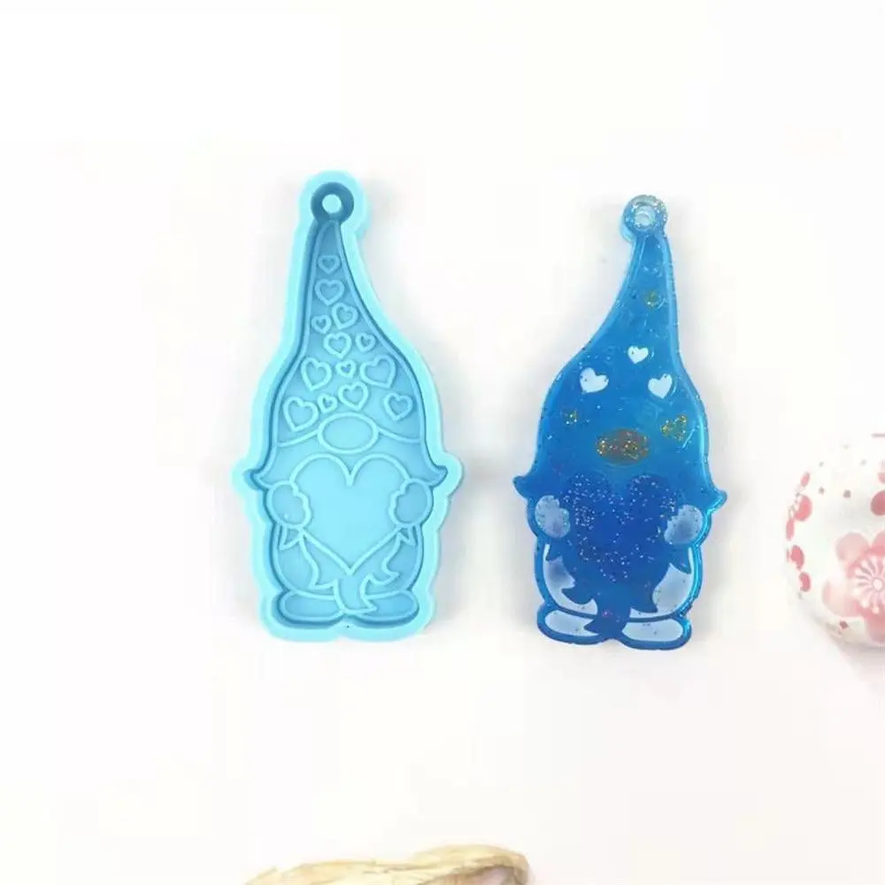 عيد ميلاد سعيد حديقة الجان الايبوكسي العفن الراتنج ، دمية بدون وجه ، سلسلة مفاتيح قزم ، قالب سيليكون ، الحرف ديي ، قلادة المجوهرات ، أداة الصب