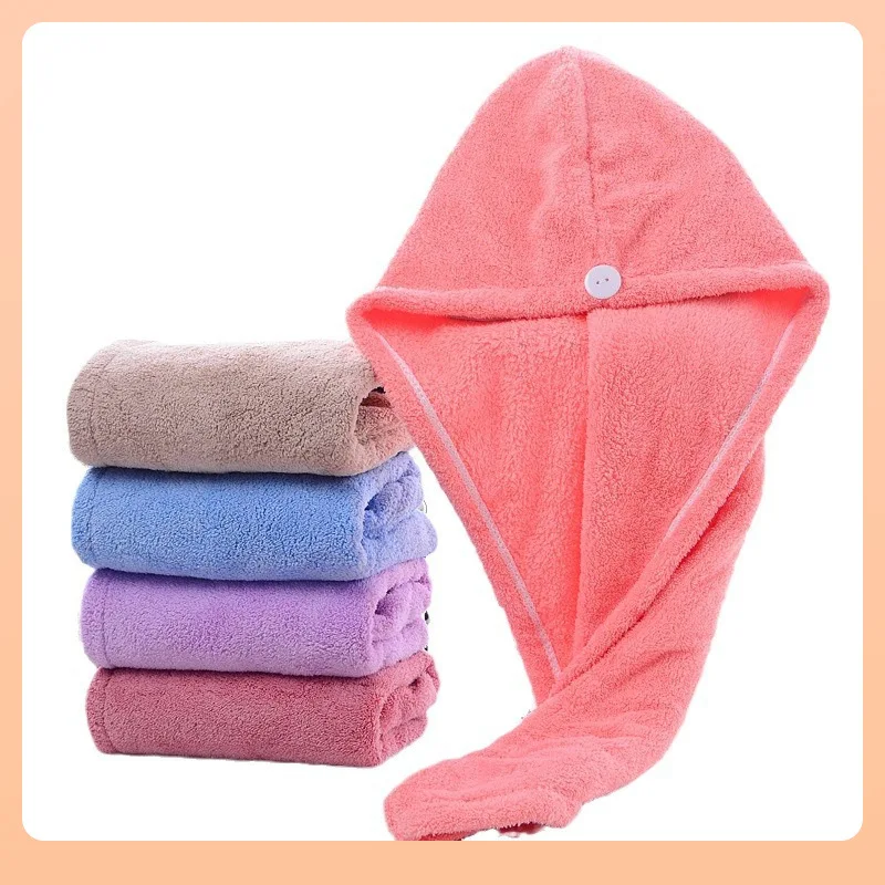 1pc Microfiber Hair Towel Magic Quickly Dry Hair Hat Bathroom Women Wrap Head Super Absorption Water Bath Hat