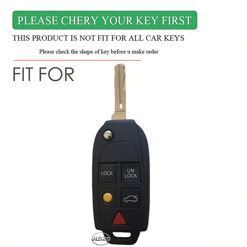 5 Buttons Flip Silicone Remote Key Case FOB for VOLVO S60 2000-2009 / S80 1999-2006 /V70 2000-2007 XC90 2002-2013