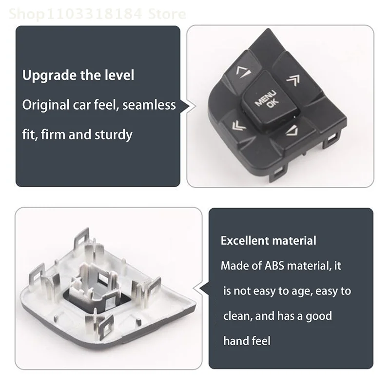 Aksesoris Mobil Tombol Sakelar Multifungsi Roda Kemudi Mobil Kiri untuk XE XF 2015-2019 LR095537 LR095540