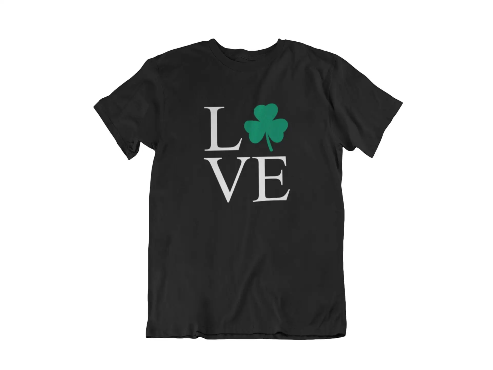 LOVE Retro Shamrock T Shirt Shenanigans Cute St Patricks Day Lucky Irish Four Leaf Clover