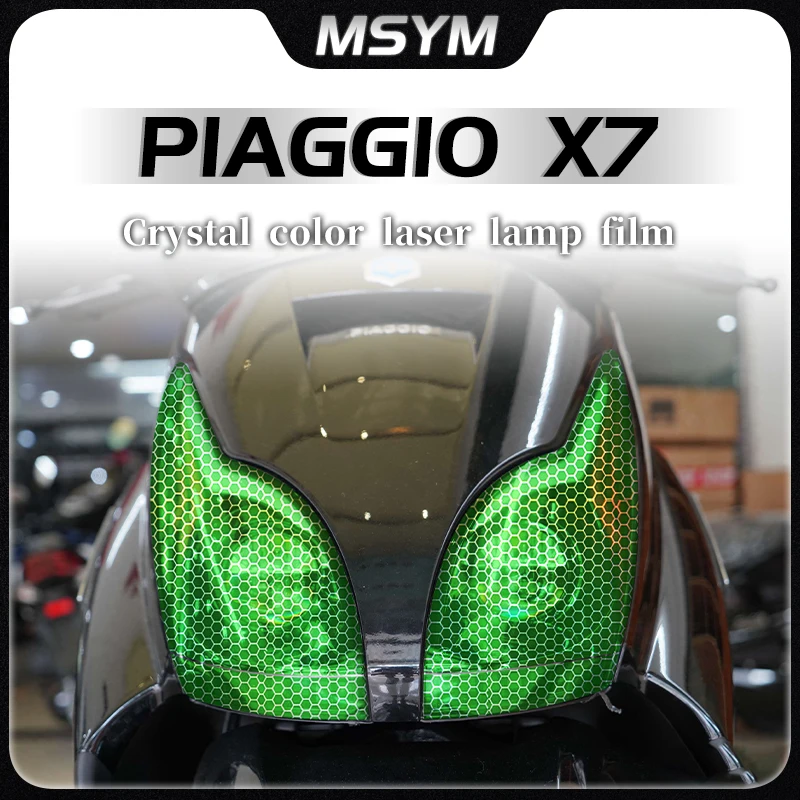 

﻿For Piaggio X7 x7 piaggio x7 Headlight film honeycomb laser protective film transparent protective sticker accessories