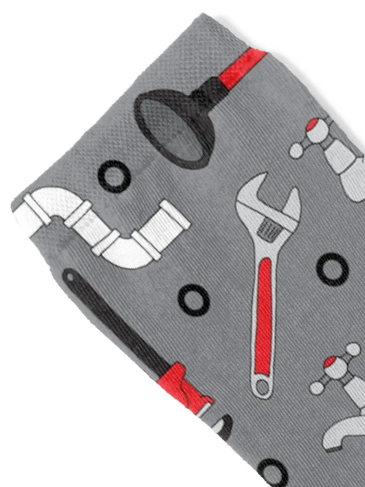 Plumber Plumbing Tools Pattern Socks moving stockings happy sheer new in's Socks For Man Women's