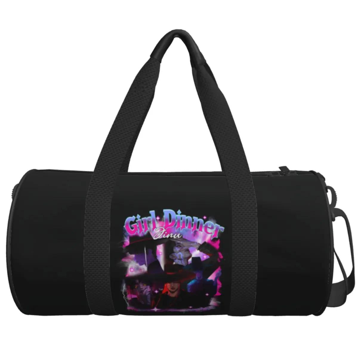 

KPop Demon Hunters Huntrix Shirt Derpy Tiger Gym Bag Training Sports Bags Men Women with Shoes Funny Fitness Bag Oxford Handbags