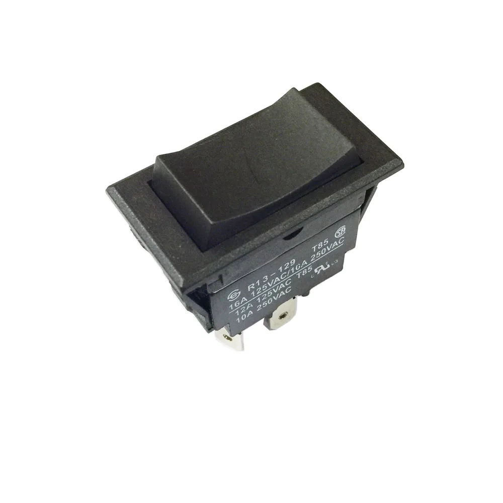 R13-129 4Pin 6Pins 125/250V 16A (AAN)-UIT-(AAN) DPDT Momentary Industriële Elektrische Rocker Drukknop voor Power Tool Machine