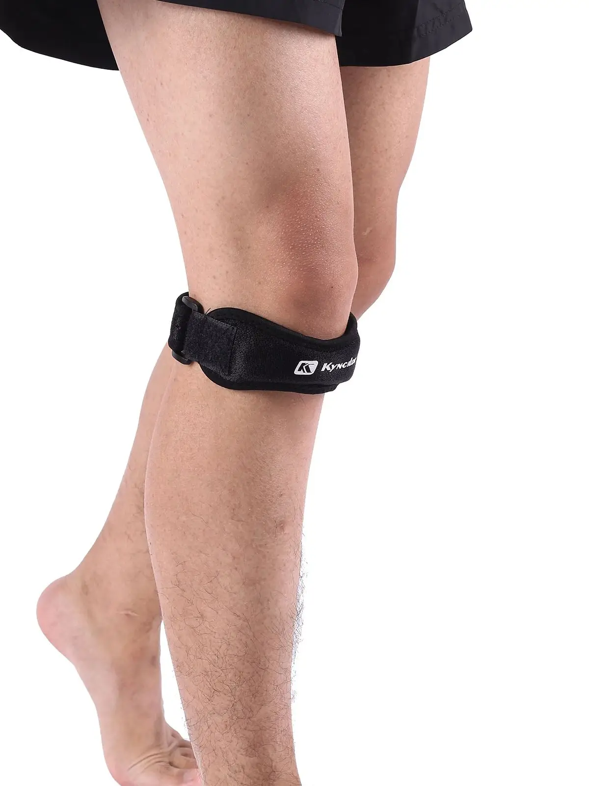 1 Piece Knee Patellar Tendon Knee Support Strape Brace Adjustable Shock Absorption Compression Knee Pad Sleeve for Basketball