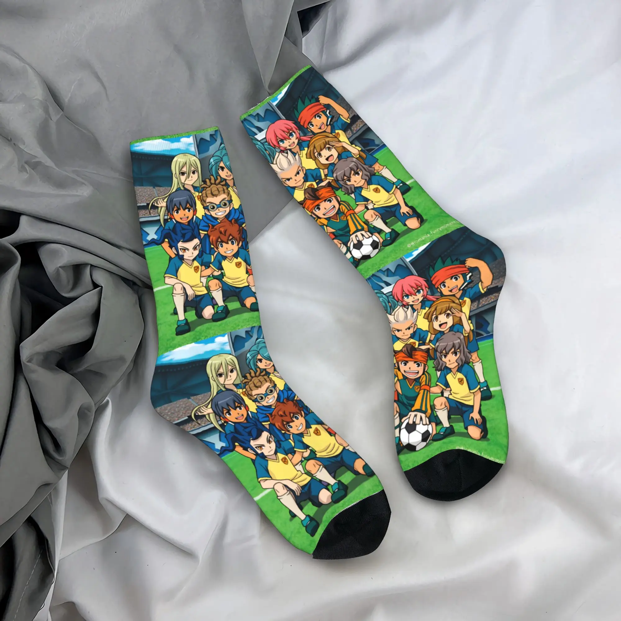 

Men Socks Anime Axel Blaze Inazuma Eleven Stockings Autumn Modern Quality Socks Graphic Outdoor Anti Sweat Socks