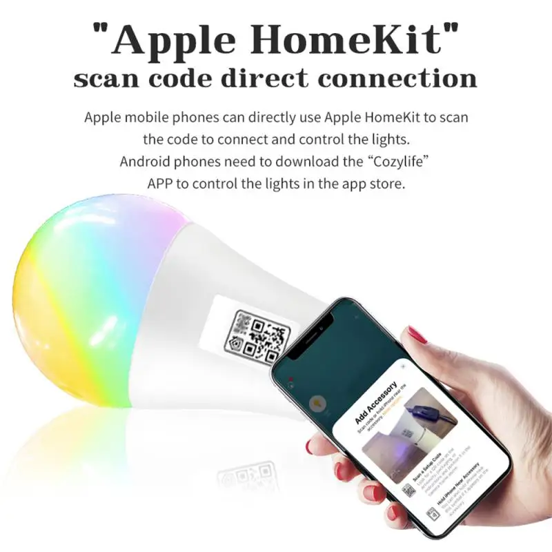 

Certified Homekit LED Smart WiFi Light Bulb Siri Voice APP Control RGB Night Lamp For Home Kit App Alexa Home