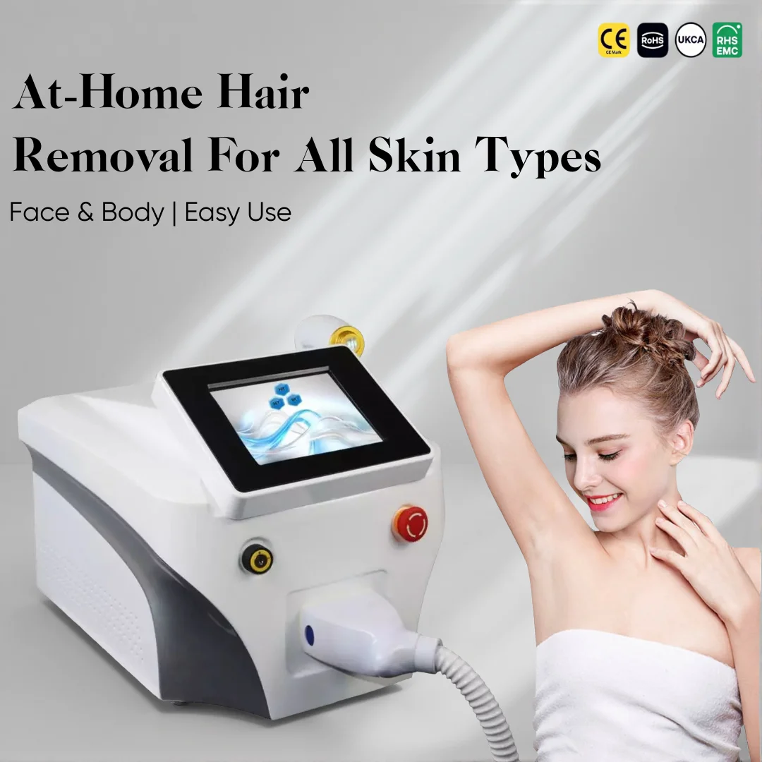 

Diode Laser Hair Removal Suitable For All Skin Types At-Home Use Face & Body Beauty Equipment