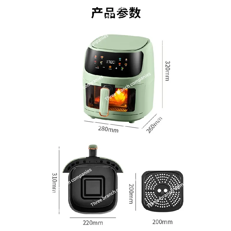 Trade Household Visual Air Fryer Multi-function Touch Screen Large Capacity 110V US and European Wholesale