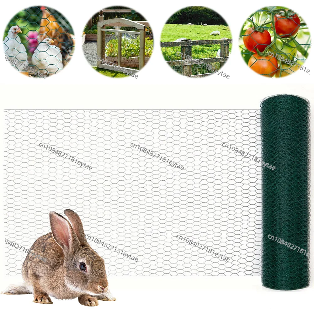 Chicken Wire 39.37x1200in Hexagonal Mesh Chicken Coop Rabbit Wire Anti-Rust Metal Garden Netting for Pet Rabbit Chicken Fencing