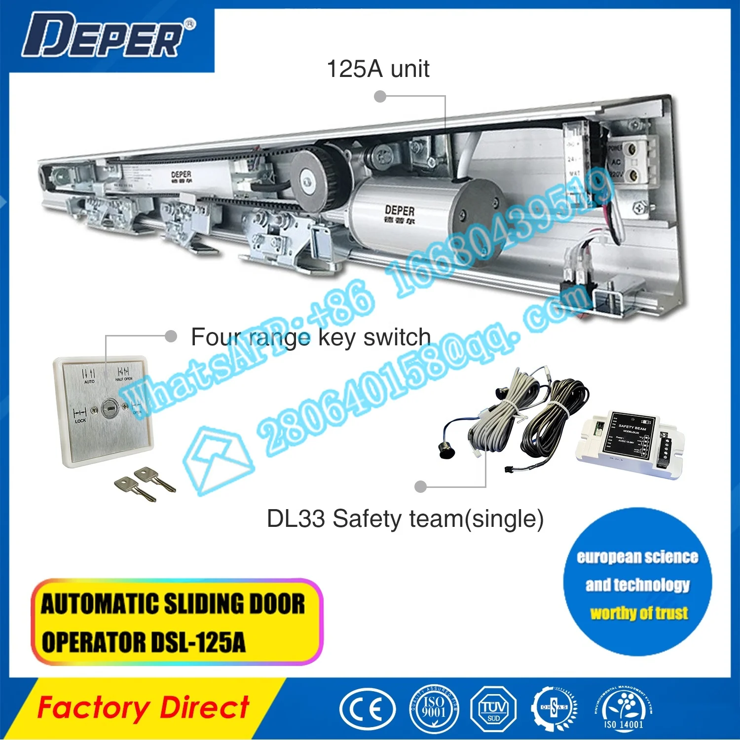 Electric automatic sliding door operators motion sensor auto  for low price