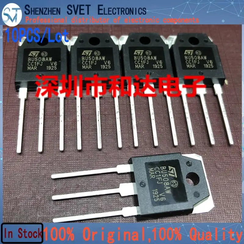 10PCS/Lot BU508AW  TO-3P 700V 8A    New And Imported Original 100%Test In Stock