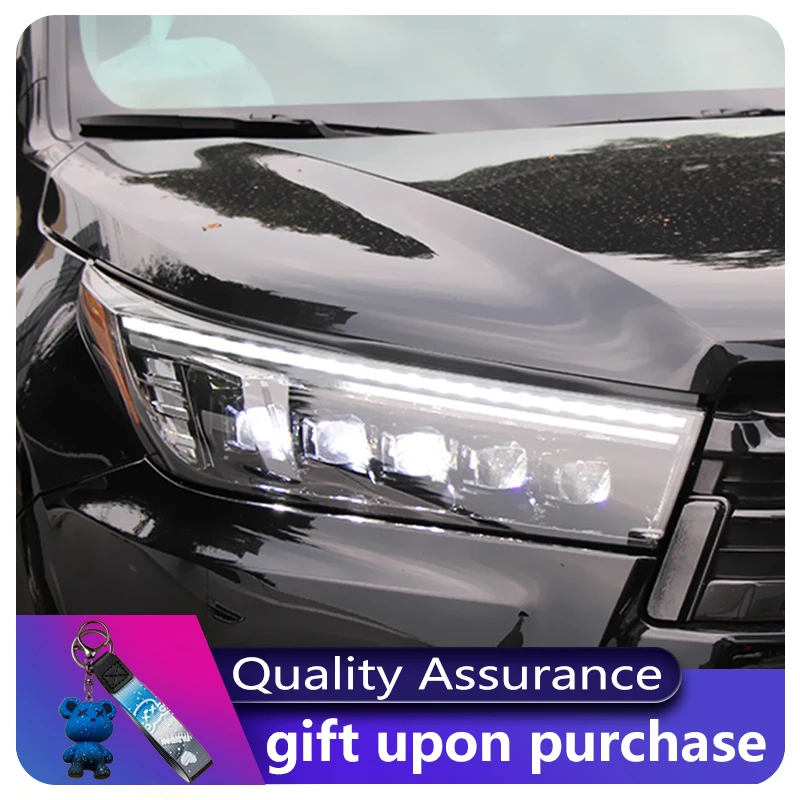 Car Lamps For Toyota Highlander 2018-2021 Front Lights LED Dynamic DRL Headlight HID Projector Lens Refit Auto Tool Accessories