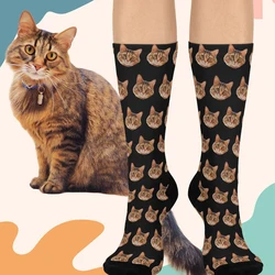 Customize your pet face socks with pictures fashion holiday gifts personalize your photos logo text novelty custom gift socks