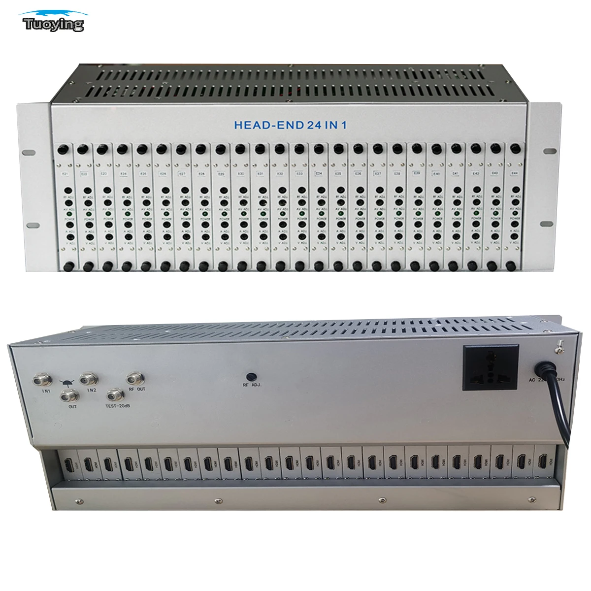 16 24-channel CATV HDMI analogue modulator Hotel Factory TV front-end equipment HDMI to RF HD modulator