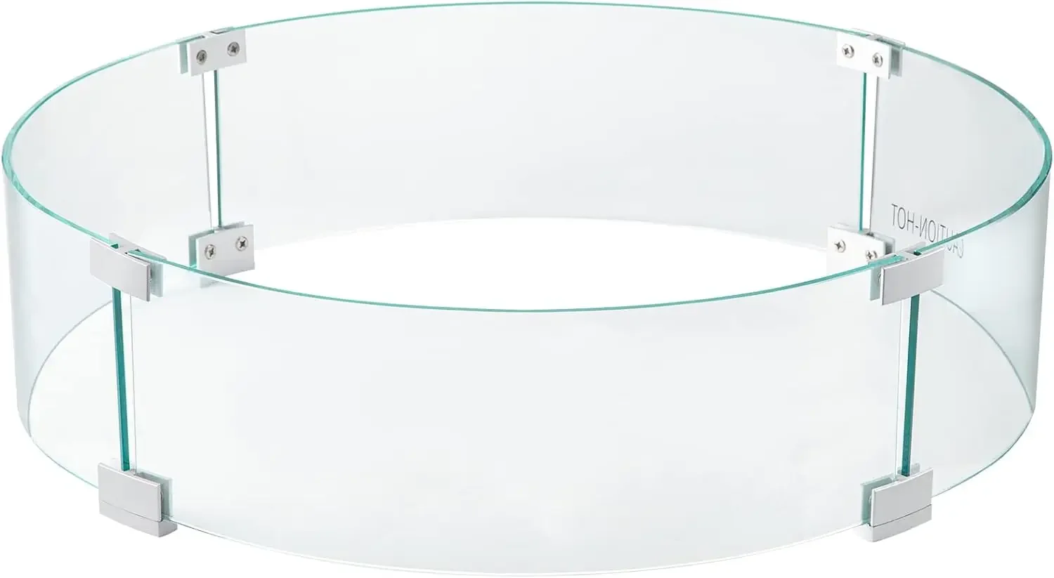 

Fire Pit Wind Guard, 26 x 26 x 6 Inch Glass Flame Guard, Round Glass Shield, 1/4-Inch Thick Fire Table