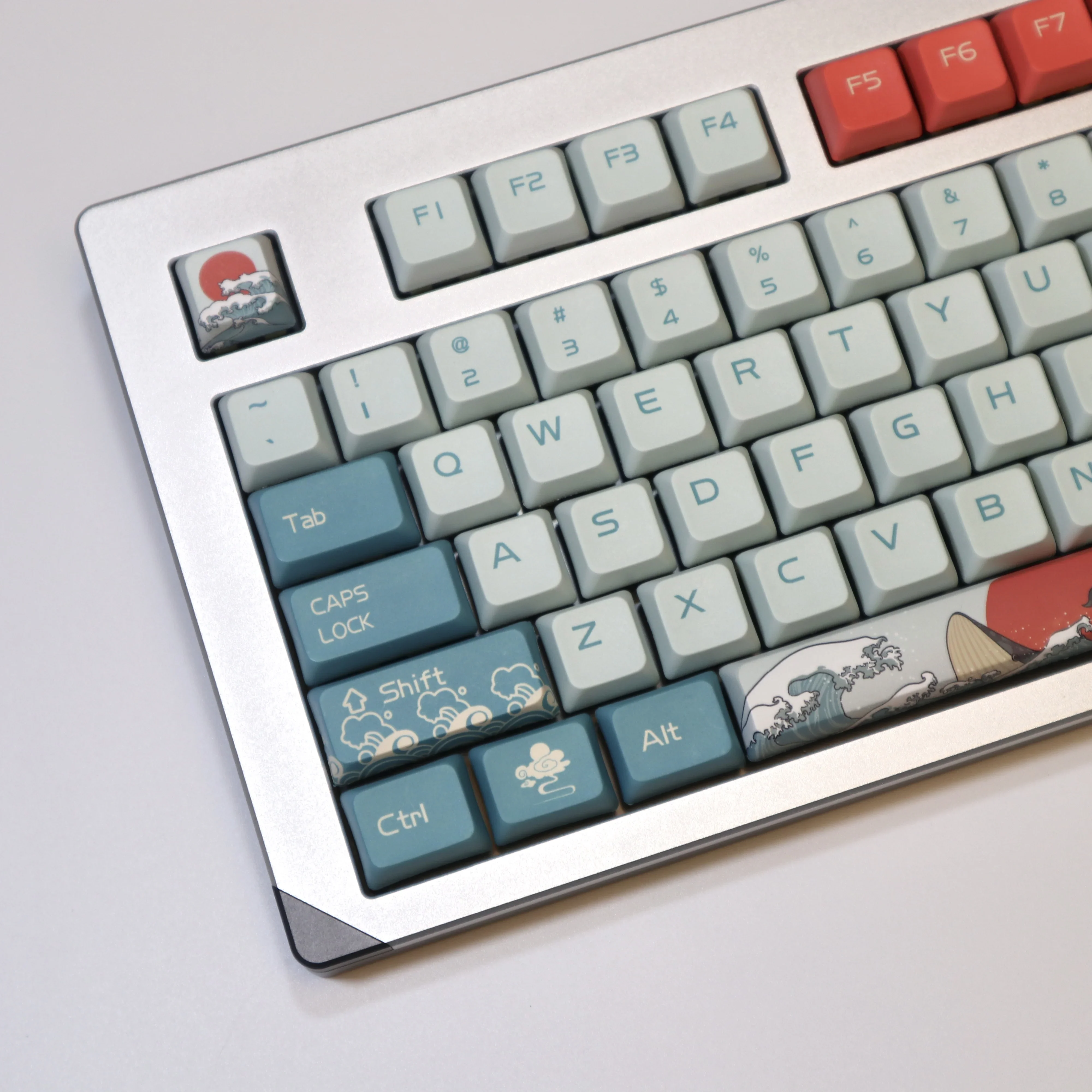 

XDA Coral Sea Keycaps PBT Material XDA Height, Sublimation Mechanical Keyboard Keycaps