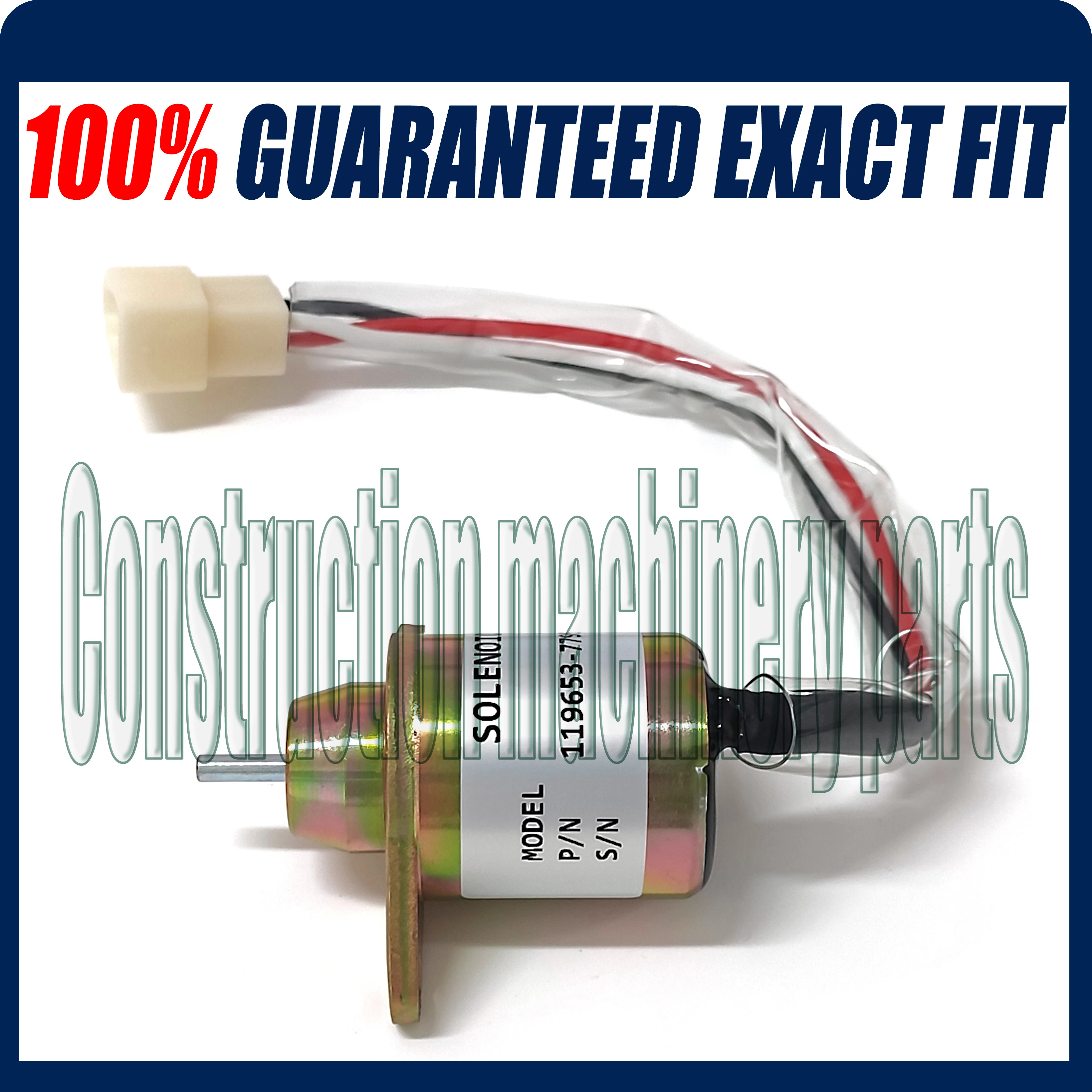 

New Stop Solenoid 119653-66500 for Yanmar 3TNE74 3TNE68 Engine 12V