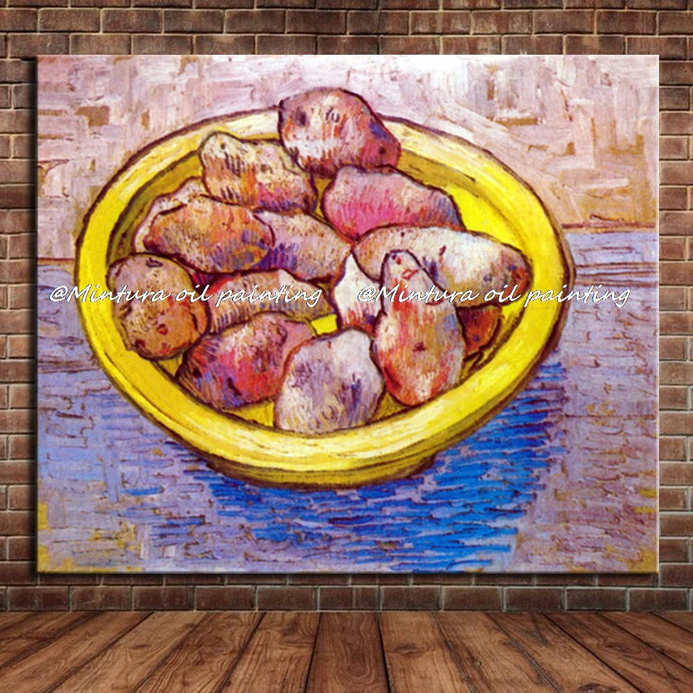 Potatoes In A Yellow Dish Of Vincent Van Gogh Hand Made Reproduction Oil Painting On Canvas,Wall Art,For,Home Decoration HY41490